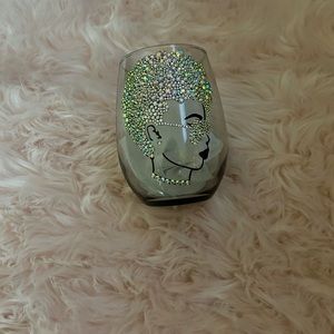 Clear stemless wine tumbler